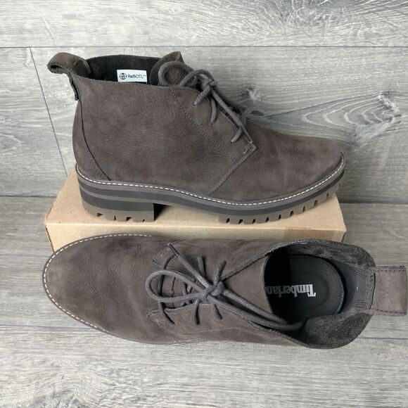 Timberland Boots Womens 9.5 Brown Suede Leather Courmayeur Desert Valley Chukka - Picture 1 of 14